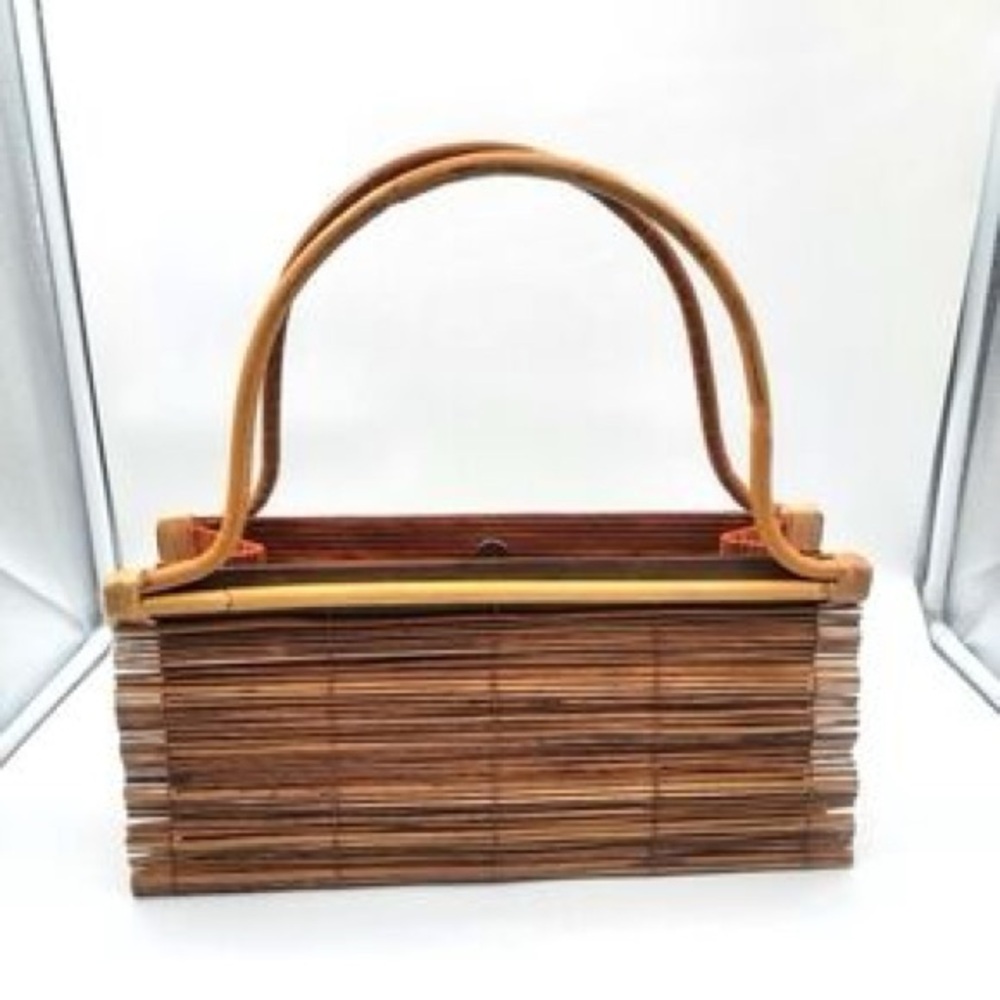 Vintage Bamboo Handbag Boho Chic